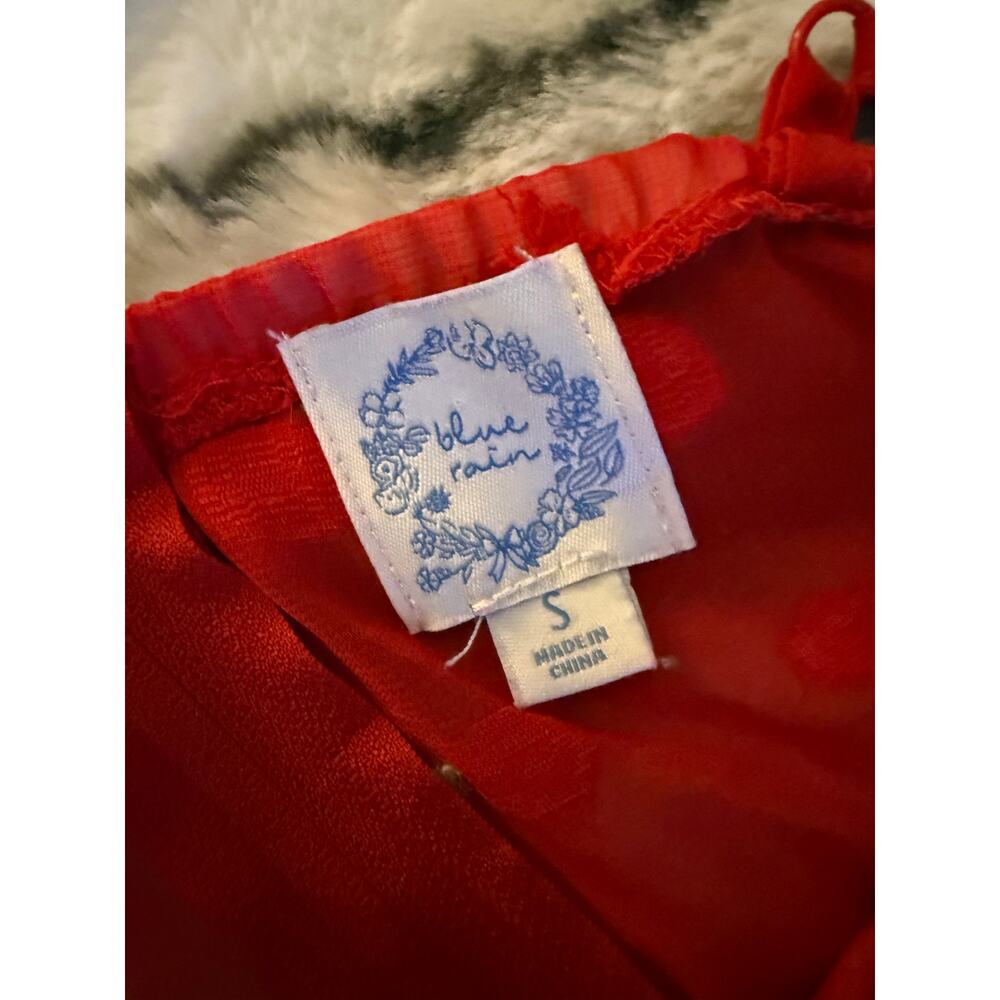 Fire Red Dress By Blue Rain Size Small - Picture 4 of 7